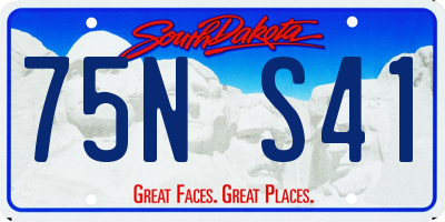 SD license plate 75NS41