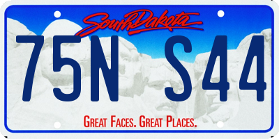 SD license plate 75NS44