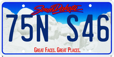 SD license plate 75NS46