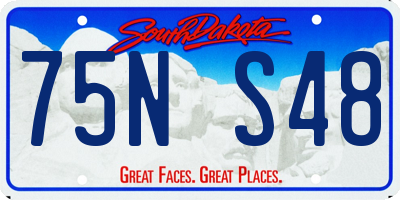 SD license plate 75NS48