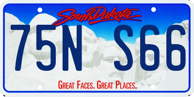 SD license plate 75NS66