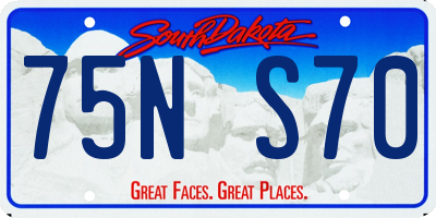 SD license plate 75NS70