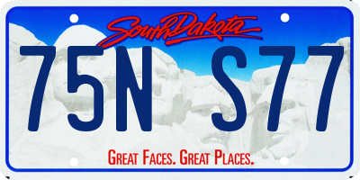 SD license plate 75NS77