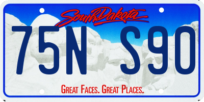 SD license plate 75NS90