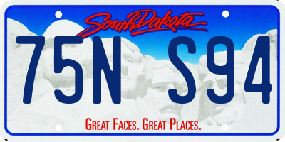 SD license plate 75NS94