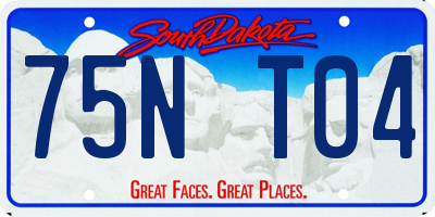 SD license plate 75NT04