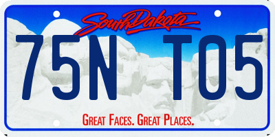 SD license plate 75NT05