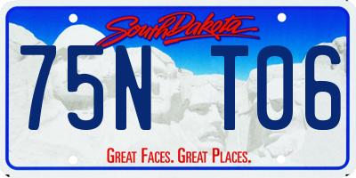 SD license plate 75NT06