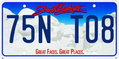SD license plate 75NT08