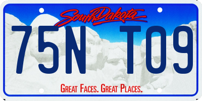 SD license plate 75NT09