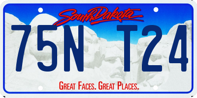 SD license plate 75NT24