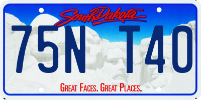 SD license plate 75NT40