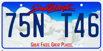 SD license plate 75NT46