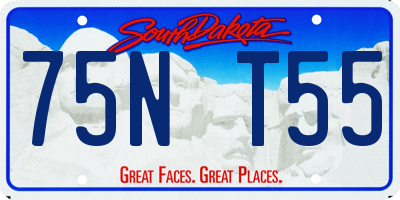 SD license plate 75NT55