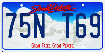 SD license plate 75NT69