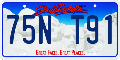 SD license plate 75NT91