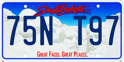 SD license plate 75NT97