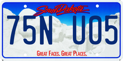 SD license plate 75NU05