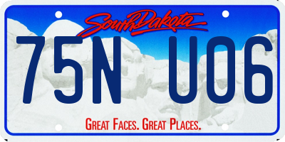SD license plate 75NU06