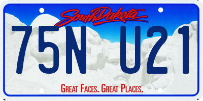SD license plate 75NU21