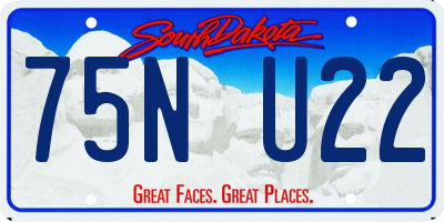 SD license plate 75NU22