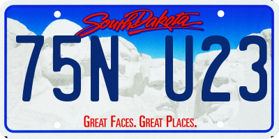 SD license plate 75NU23