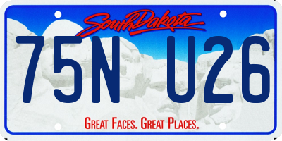 SD license plate 75NU26