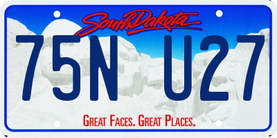 SD license plate 75NU27