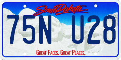 SD license plate 75NU28