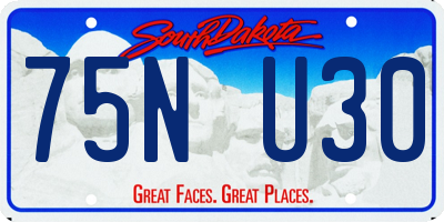 SD license plate 75NU30