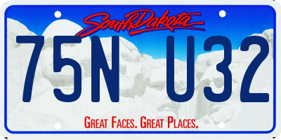 SD license plate 75NU32