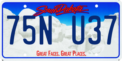 SD license plate 75NU37