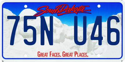 SD license plate 75NU46