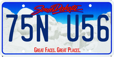SD license plate 75NU56
