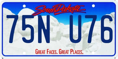 SD license plate 75NU76