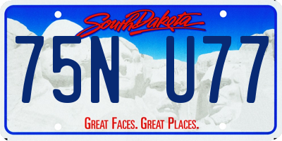 SD license plate 75NU77