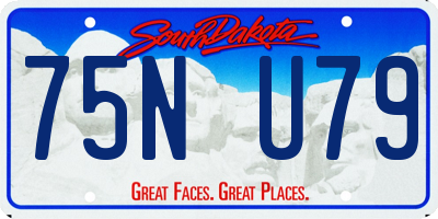 SD license plate 75NU79