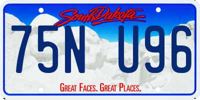 SD license plate 75NU96
