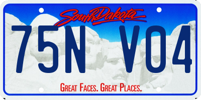 SD license plate 75NV04