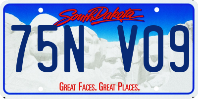 SD license plate 75NV09