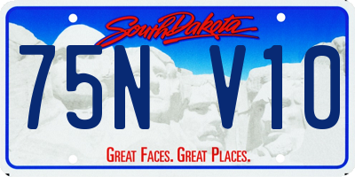 SD license plate 75NV10