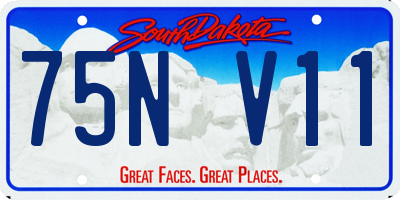 SD license plate 75NV11