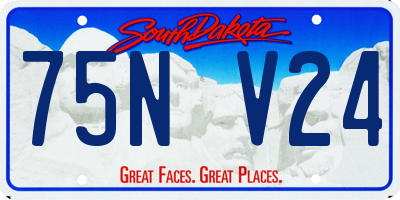SD license plate 75NV24