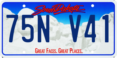 SD license plate 75NV41