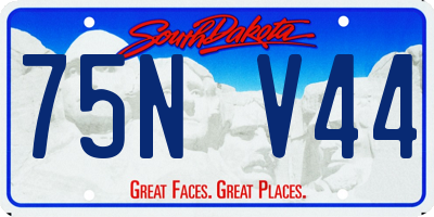 SD license plate 75NV44