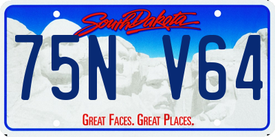 SD license plate 75NV64