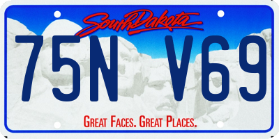 SD license plate 75NV69