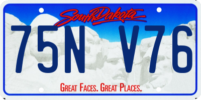 SD license plate 75NV76