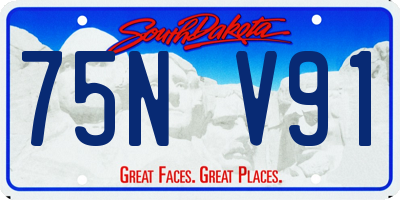 SD license plate 75NV91