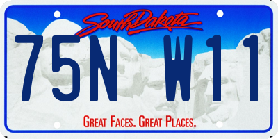 SD license plate 75NW11
